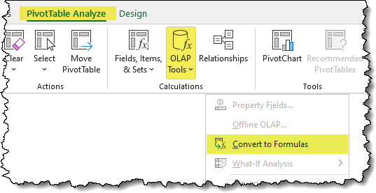 excel data model cube functions