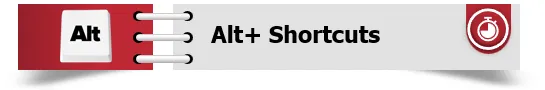 Alt+ Shortcuts header