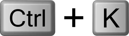 CTRL + K windows keyboard shortcut