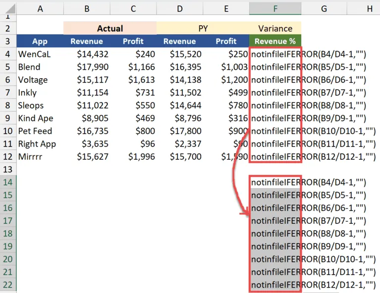 use find & replace to copy paste exact formula in excel without changing cell reference