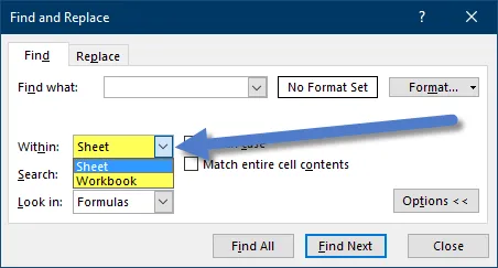 How to Search in Excel