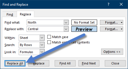 Find and Replace Formatting in Excel