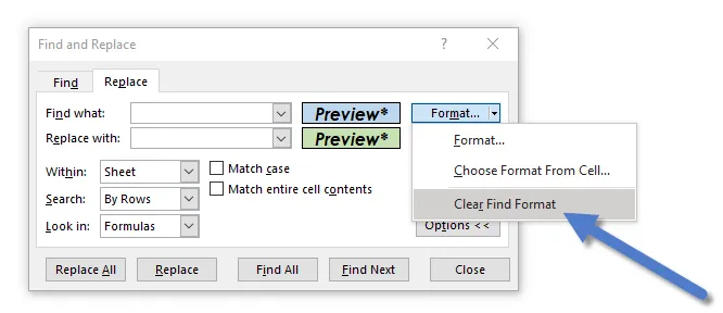 Find and Replace in Excel