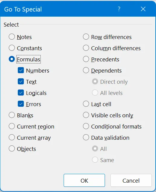 Lock Cells with Formulas