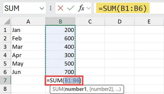 How to Add Numbers in Excel - AutoSum