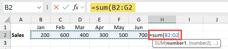 How to Add Numbers in Excel - SUM function