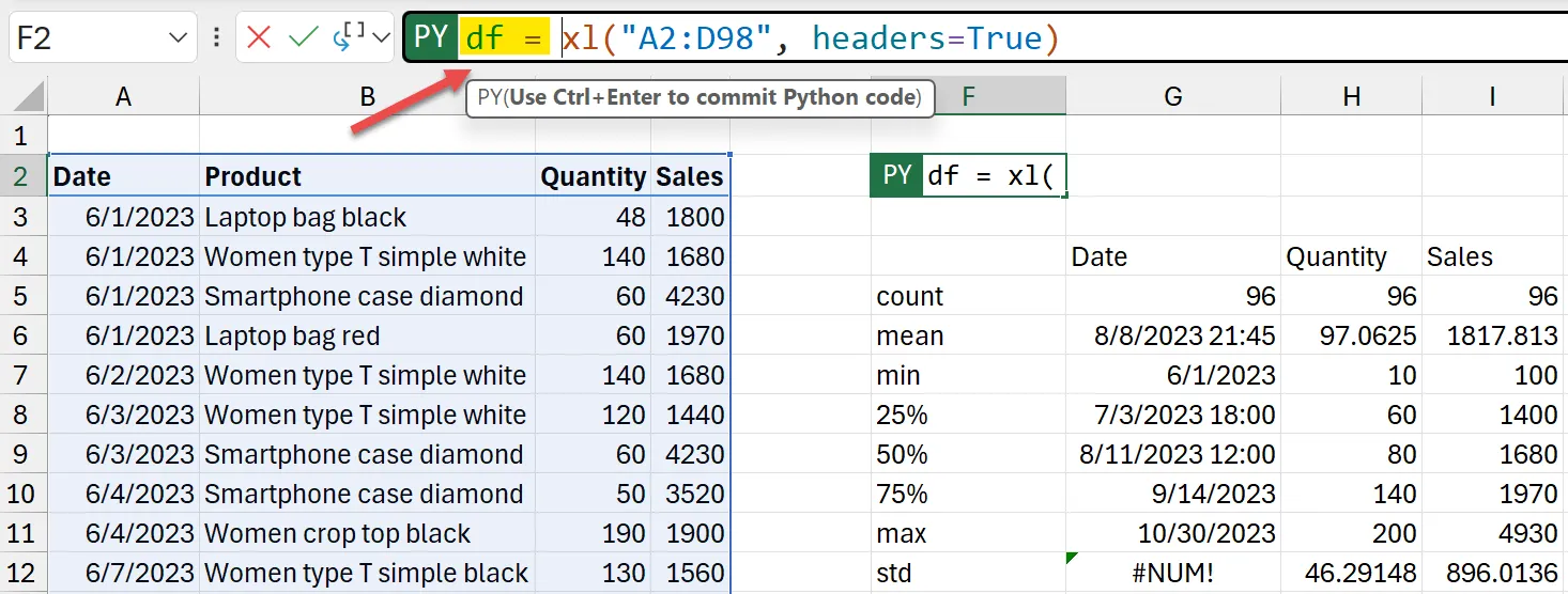 how to name a dataframe