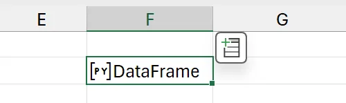 Python in Excel dataframe