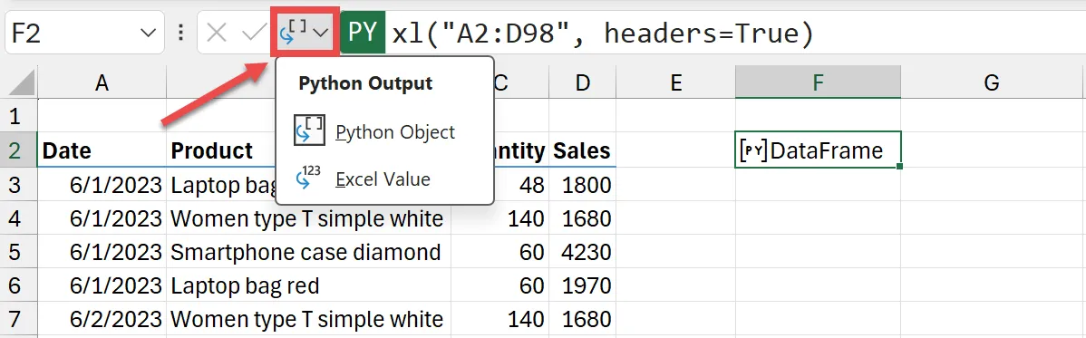 change python output 