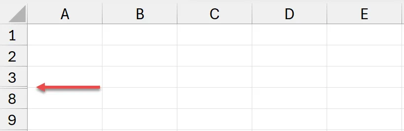 Find hidden rows in Excel